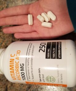 Vitamin C 1000 mg Premium Non-GMO Ascorbic Acid - Maintains Healthy Immune System, Supports Antioxidant Protection - 250 Tablets 250 Count (Pack of 1) 21 714PIX7W1NL