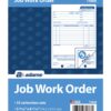 Adams Job Work Order Book, 3-Part Carbonless, White/Canary/White, 5-9/16 x 8-7/16 Inches, 33 Sets (T5868) 6 714PSxXMvML