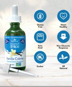 SweetLeaf Stevia Liquid Sweet Drops - Vanilla Creme Flavored Drops, Stevia Liquid Sweetener, Zero-Calorie, Sugar-Free Syrup Alternative for Keto Coffee, Baking, 2 Fl Oz (Pack of 2) 2 Fl Oz (Pack of 2) 14 714PnO8k9KL