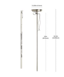 CDN IRL500 Long Stem Fry Thermometer – 12",Silver 10 714Q0A21dL