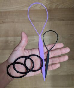 Conair Topsy Tail Hair Tool, Ponytail Hair Loop Styling Tool with Hair Ties Hair Styling Kit Included, 5-Piece Set Black 29 714Q5w7s0L