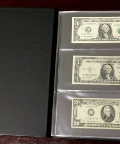 BCW - Currency Portfolio - (Dollar Bill Combo Storage Album) - Currency and Coin Collecting Supplies, Black, Pocket Size 3 7/8 x 8 1/4 6 714QFhNnmeL