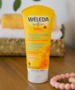 Weleda Baby Calendula 2-in-1 Gentle Shampoo and Body Wash, 6.8 Fluid Ounce, Plant Rich Cleanser with Calendula and Sweet Almond Oil Shampoo and Body Wash- Calendula 6.8 Fl Oz (Pack of 1) 22 714R h03GL