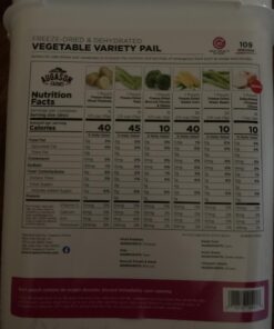 Augason Farms Freeze Dried Vegetable Variety Pack 4 gallon Kit 16 714RMAO4LL