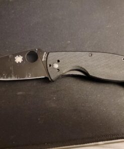 Spyderco Tenacious Folding Utility Pocket Knife with 3.39" Black Stainless Steel Blade and Durable G-10 Handle - Everyday Carry - PlainEdge - C122GBBKP 42 714RPzp8sL