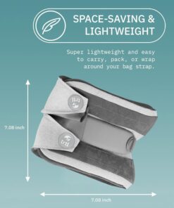 trtl Pillow Plus, Travel Pillow - Fully Adjustable Neck Pillow for Airplane Travel, Car, Bus and Rail. (Charcoal) Includes Water Proof Carry Bag and Setup Guide Travel Accessories Charcoal 14 714RrYPlXzL