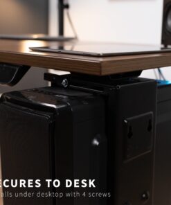 VIVO Adjustable Under Desk and Wall PC Mount, Computer Case CPU Holder with Swivel Action and Secure Locking, Black, MOUNT-PC01 60 714SLuW AGL