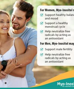 Fairhaven Health Myo-Inositol for Couples Fertility - Men and Womens Fertility Supplement to Support Regular Cycles in Women & Sperm Count & Motility in Men - (120 Capsules) 18 714SQeeV4HL