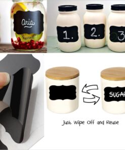 Baby Food Waterproof Labels-64 Chalk Pen Chalkboard Vinyl Labels (Standard 2") + 1 White Pen 12 714SvdCqBsL