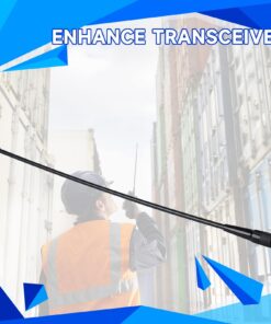 Retevis RHD-771 Walkie Talkie Antenna,SMA-F Dual Band UHF/VHF 144/430Mhz Antenna,15.4inch Flexible Whip Antenna,Compatible with Baofeng UV-5R Aliunce HD1 Retevis RT29 RT86 RT-5R 2 Way Radio(1 Pack) Flexible Antenna 20 714TE 0TzZL