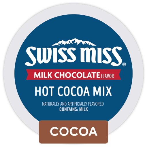 Swiss Miss Milk Chocolate Hot Cocoa, Keurig Single-Serve Hot Chocolate K-Cup Pods, 72 Count 12 Count (Pack of 6)