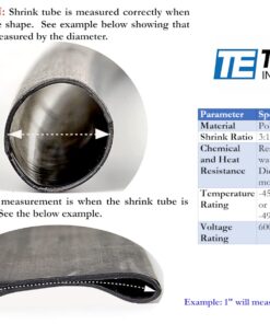 Alternative view of TEMCo 3/4" Marine Heat Shrink Tube 3:1 Adhesive Glue Lined 4 ft BLACK 0.75 Inch 4' Long, 1 Pack (Black)