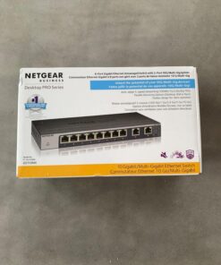 NETGEAR 10-Port Gigabit/10G Ethernet Unmanaged Switch (GS110MX) - with 8 x 1G, 2 x 10G/Multi-gig, Desktop, Wall or Rackmount, and Limited Lifetime Protection 10 port | Multi-Gig | 2xUplinks 25 714VEHZtp1L