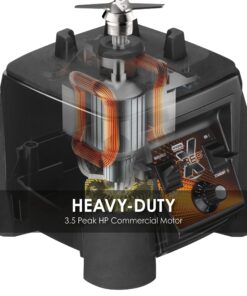 Waring Commercial MX1200XTX 3.5 HP Blender with Variable Speed Dial Controls and a 64 oz. BPA Free Copolyester Container, 120V, 5-15 Phase Plug 64 Ounce Copolyester Container Jar 15 714VysQP78L