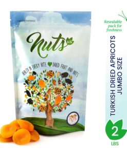 NUTS U.S. – Dried Apricots | Jumbo Size Turkish Apricots | No Added Sugar & Color | Chewy and Juicy Texture | Non-GMO and No Added Flavor | Whole Pitted Apricots In Resealable Bags!!! (2 LB) 2 Pound (Pack of 1) 12 714VzdA8rzL