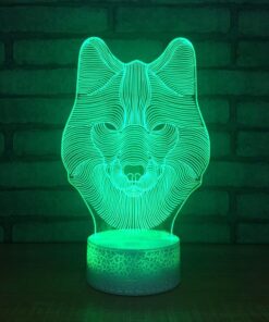 3D Illusion Lamp Animals Wolf Night Light Touch Table Desk Lamps 7 LED Colors Changing Lighting Wolf Shape Acrylic Table Desk Bedroom Decoration Cool Gifts Ideas Birthday Xmas (Animals Wolf) 19 714WUYqqLhL