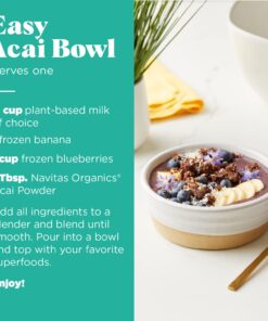 Navitas Organics Acai Powder, 8 oz Bag, 76 Servings — Organic, Non-GMO, Freeze-Dried, Gluten-Free 8 Ounce (Pack of 1) 13 714WYGZZkL