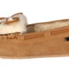 Clarks Womens Folded Tongue Suede Leather Moccasin Slipper ICH30746C - Plush Faux Fur Lining - Indoor Outdoor House Slippers For Women 8 Cinnamon 14 714XXViuW3L