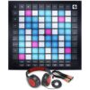Novation Launchpad Pro MK3 MIDI Controller - Production & Performance Grid Instrument / Ableton Live 8x8 Grid 64 Backlit Pads w/ Basic Bundle - Samson SR360 Pro Studio Headphones and Xpix Midi Cable 13 714Y3mqslL