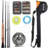 Sougayilang Saltwater Freshwater Fly Fishing Rod with Reel Combo Kit A: Silver Kits with Bag 85 714YGWuaXsL