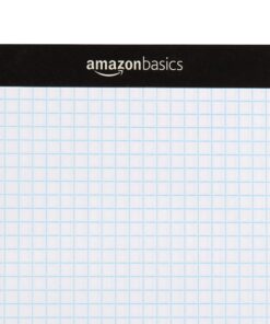 Amazon Basics Quad Ruled Graph Paper Pad, 600 Count, 6 pack of 100 Sheets, White, Letter Size 8.5 x 11-Inch 17 714YOBXAhKL