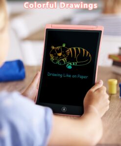 Alternative view of KOKODI LCD Writing Tablet, 10 Inch Colorful Toddler Doodle Board Drawing Tablet, Erasable Reusable Drawing Pads, Educational and Learning Toy for 3-6 Years Old Boy and Girls(Yellow&10 inch Pink)