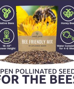 Bee Friendly Wildflower Seed Mix - Bulk 1 Ounce Packet - Over 7,500 Open Pollinated Seeds - Save The Bees! 1 Ounce Pouch 33 714ZEyn8xcL