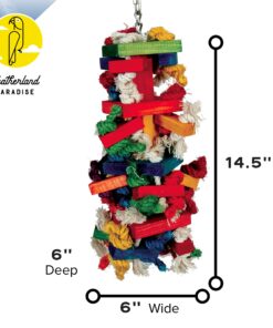 Alternative view of Paradise Knots &Blocks Chewing Toy, Colorful & Entertaining, Keeps Birdy Happy, Large, 16” x 6” x 6” inches