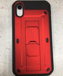 SUPCASE Unicorn Beetle Pro Series Case Designed for iPhone XR, with Built-in Screen Protector Full-Body Rugged Holster Case for iPhone XR 6.1 Inch (2018 Release) (MetallicRed) MetallicRed 54 714ZiFGIyBL