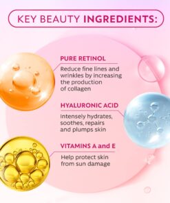 DOUBLE SIZED (2Oz) Retinol Serum for Face with Hyaluronic Acid + Vitamin E and A + Aloe Vera Anti-Aging Serum Pore Tightener Fade Dark Spots Clinical Strength Formula by InstaSkincare 2 Fl Oz (Pack of 1) 25 714ZpCwun2L