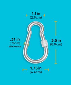 Jungle Gym Kingdom Swing Set Hangers - 2 Heavy Duty Brackets with Locking Snap Hooks for Porch, Patio, Playground - Indoor/Outdoor Hardware & Accessories 2 pack hangers 32 714a0c5467L