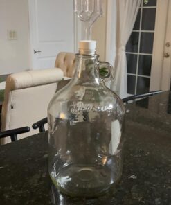 FastRack 1 gal Glass Wine Fermenter, INCLUDES Rubber Stopper and Twin Bubble Airlock, Multicolor 1 Count (Pack of 1) 23 714bKd1L2ZL