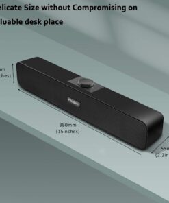 Computer Speakers with 3.5 mm Aux, Small PC Speakers Powered by USB, Wired USB Desktop Speaker, USB Soundbar for Monitor, Mini Stereo Speaker for PC, Tablets, Laptop, Tablets, Xbox, Plug and Play USB+3.5mm 21 714bKhnkAOL