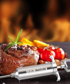 Grill Beast - 304 Stainless Steel Meat Injector Kit with 2-oz Large Capacity Barrel and 3 Professional Marinade Needles Beast Injector 23 714c5yEak L