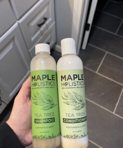 Tea Tree Shampoo and Conditioner Set - Sulfate Free Clarifying Shampoo and Conditioner for Oily Hair & Scalp Care with Australian Tea Tree Oil - Complete Dry Scalp Treatment for Build Up (8 Fl Oz) 8 Fl Oz (Pack of 2) 34 714cwEfCWcL