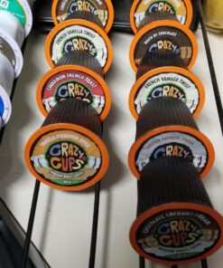 Crazy Cups Flavored Decaf Coffee Pods, Decaf Variety Pack, Decaffeinated Coffee for Keurig Machines, for Hot or Iced Coffee, Single Serve Coffee in Recyclable Pods, 0.45 Oz (Pack of 24) 0.45 Ounce (Pack of 24) 51 714dtxLfAWL