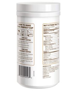 Alternative view of CAcafe Coconut Coffee, Coconut Infused Colombian Coffee, Creamy Drink Mix, Make Iced or Hot, Packed with Antioxidants, Natural Energy, and Stress Relief 19.05oz