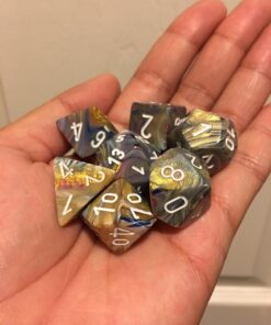 Polyhedral 7-Die Festive Dice Set - Carousel with White Numbers CHX-27440 14 714eFA6r8L