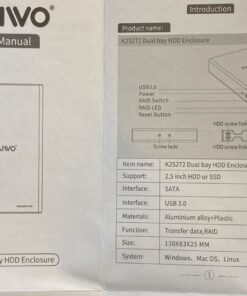 MAIWO Dual Bay External Hard Drive RAID Enclosure for 2.5 inch SATA I/II/III HDD SSD, RAID 0/1/LARGE/PM, USB 3.0 6Gbps Bandwidth Support UASP 12TB Capacity 67 714eIiaTuML
