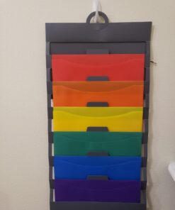 Amazon Basics Hanging 6 Pocket File Folders, 36 in - Multicolor 23 714eehwJGQL