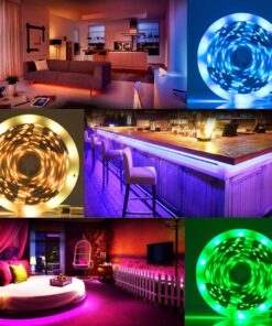 Tenmiro 65.6ft Led Strip Lights, Ultra Long RGB 5050 Color Changing LED Light Strips Kit with 44 Keys Ir Remote Led Lights for Bedroom, Kitchen, Home Decoration 37 714eumpl EL