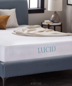LUCID 10 Inch 2019 Gel Memory Foam Mattress - Medium Firm Feel - CertiPUR-US Certified, Queen 40 714f69CbyNL