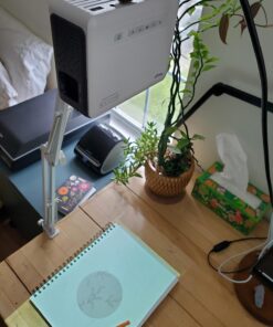 Mini Projector with WiFi and Bluetooth, 1080P Supported iPhone Projector with Projector Stand, Portable Movie Projector for Home Theater/Outdoor, Compatible with iOS/Android/Laptop/TV Stick/HDMI/PS5 Black 52 714fGrc3kL