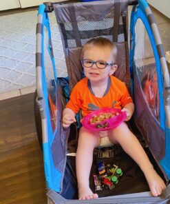 Instep Bike Trailer for Toddlers, Kids, Single and Double Seat, 2-In-1 Canopy Carrier, Multiple Colors Blue Single Seat 26 714fQWH1GL