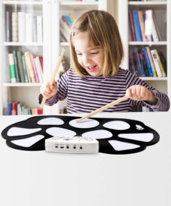 Eoncore Portable Electronic Roll up Drum Pad Kit Silicon Foldable with Stick 12 714gbRFyXcL