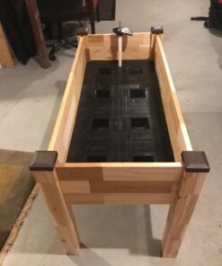 CedarCraft Self-Watering Elevated Cedar Planter (23" X 49" X 30") - Grow Fresh Vegetables, Herb Gardens, Flowers & Succulents. Raised Garden Bed for a Deck, Patio or Yard Gardening. No Tools Required. 23x49x30" 24 714gnSW2RIL