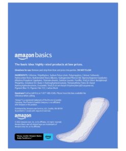 Amazon Basics Daily Pantiliner, Extra Long Length, Unscented, 68 Count, 1 Pack (Previously Solimo) 68 Count (Pack of 1) 12 714h2XhF1ML