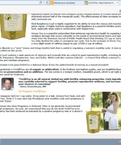 Fairhaven Health FertiliTea, 60 Servings, Organic Fertility Tea for Women to Boost Reproductive Health, Prenatal Herbal Tea to Support Menstrual Cycle & Hormone Balance, Contains Vitex, Mint Flavor 33 714hTRCfyEL 4