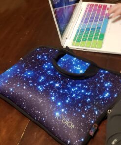 iColor Starry Ultra-Portable Neoprene Carrying Protective Case Sleeve Briefcase Pouch Bag Tote with Handle Fits 11.6 12 12.1 12.2 Inch Netbook/Laptop (IHB12-003) 11.6" ~ 12.1" IHB12-03 17 714ho43VAjL