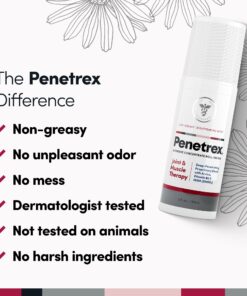 Penetrex Joint & Muscle Therapy – Soothing Relief for Back, Neck, Knee, Hands, Feet & Nerves – Maximum Strength Premium Whole Body Rub with Arnica, Vitamin B6 MSM & Boswellia – 3oz Roll On Gel 18 714iSfPbcXL